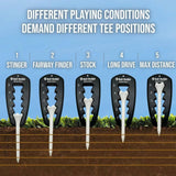 Maxbell Golf Tee Height Tool Portable Improved Accuracy and Consistency Train Aid