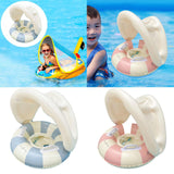 Maxbell Inflatable Swimming Ring Gift for Kids PVC Swim Tube for Beach Vacation Lake Blue