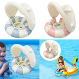 Maxbell Inflatable Swimming Ring Gift for Kids PVC Swim Tube for Beach Vacation Lake Blue