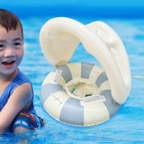 Maxbell Inflatable Swimming Ring Gift for Kids PVC Swim Tube for Beach Vacation Lake Blue