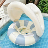 Maxbell Inflatable Swimming Ring Gift for Kids PVC Swim Tube for Beach Vacation Lake Blue