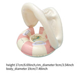 Maxbell Inflatable Swimming Ring Gift for Kids PVC Swim Tube for Beach Vacation Lake Pink