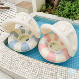 Maxbell Inflatable Swimming Ring Gift for Kids PVC Swim Tube for Beach Vacation Lake Pink