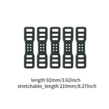 Maxbell 5x/10x Stable Black Rubber Straps for Handlebar Driving Recorders Flashlight 5 Pieces