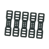 Maxbell 5x/10x Stable Black Rubber Straps for Handlebar Driving Recorders Flashlight 5 Pieces