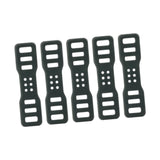 Maxbell 5x/10x Stable Black Rubber Straps for Handlebar Driving Recorders Flashlight 5 Pieces
