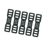 Maxbell 5x/10x Stable Black Rubber Straps for Handlebar Driving Recorders Flashlight 5 Pieces