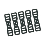 Maxbell 5x/10x Stable Black Rubber Straps for Handlebar Driving Recorders Flashlight 5 Pieces