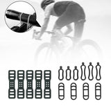 Maxbell 5x/10x Stable Black Rubber Straps for Handlebar Driving Recorders Flashlight 5 Pieces