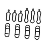 Maxbell 5x/10x Stable Black Rubber Straps for Handlebar Driving Recorders Flashlight 10 Pieces