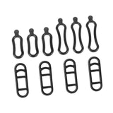 Maxbell 5x/10x Stable Black Rubber Straps for Handlebar Driving Recorders Flashlight 10 Pieces
