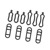 Maxbell 5x/10x Stable Black Rubber Straps for Handlebar Driving Recorders Flashlight 10 Pieces