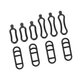 Maxbell 5x/10x Stable Black Rubber Straps for Handlebar Driving Recorders Flashlight 10 Pieces