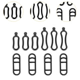 Maxbell 5x/10x Stable Black Rubber Straps for Handlebar Driving Recorders Flashlight 10 Pieces