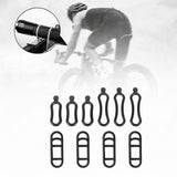 Maxbell 5x/10x Stable Black Rubber Straps for Handlebar Driving Recorders Flashlight 10 Pieces