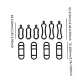 Maxbell 5x/10x Stable Black Rubber Straps for Handlebar Driving Recorders Flashlight 10 Pieces