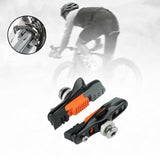 Maxbell 2Pcs Bike Brake Pads No Noise Cycle Brake Parts for Front and Back Wheel Black
