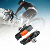 Maxbell 2Pcs Bike Brake Pads No Noise Cycle Brake Parts for Front and Back Wheel Black