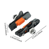 Maxbell 2Pcs Bike Brake Pads No Noise Cycle Brake Parts for Front and Back Wheel Black