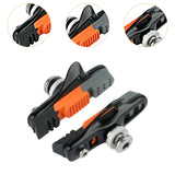 Maxbell 2Pcs Bike Brake Pads No Noise Cycle Brake Parts for Front and Back Wheel Black