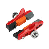 Maxbell 2Pcs Bike Brake Pads No Noise Cycle Brake Parts for Front and Back Wheel Red