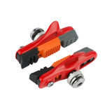 Maxbell 2Pcs Bike Brake Pads No Noise Cycle Brake Parts for Front and Back Wheel Red