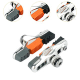 Maxbell 2Pcs Bike Brake Pads No Noise Cycle Brake Parts for Front and Back Wheel Argent