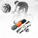 Maxbell 2Pcs Bike Brake Pads No Noise Cycle Brake Parts for Front and Back Wheel Argent