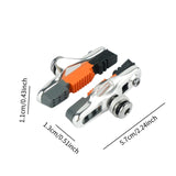 Maxbell 2Pcs Bike Brake Pads No Noise Cycle Brake Parts for Front and Back Wheel Argent