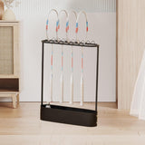 Maxbell Badminton Racquet Storage Rack Tennis Racket Organizer Sturdy Floor Standing Black