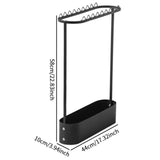 Maxbell Badminton Racquet Storage Rack Tennis Racket Organizer Sturdy Floor Standing Black
