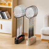 Maxbell Badminton Racquet Storage Rack Tennis Racket Organizer Sturdy Floor Standing Black