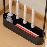 Maxbell Badminton Racquet Storage Rack Tennis Racket Organizer Sturdy Floor Standing Black
