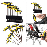 Maxbell 8x T Handle Allen Wrench Set Wear Resistant Easy to Use Bike Hex Wrench Tool with Stand