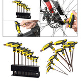 Maxbell 8x T Handle Allen Wrench Set Wear Resistant Easy to Use Bike Hex Wrench Tool with Stand