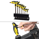 Maxbell 8x T Handle Allen Wrench Set Wear Resistant Easy to Use Bike Hex Wrench Tool with Stand