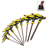 Maxbell 8x T Handle Allen Wrench Set Wear Resistant Easy to Use Bike Hex Wrench Tool without Stand