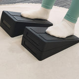 Maxbell 3x Calf Stretcher Foam Slant Board Adjustable Versatile Stretching Equipment Black