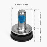 Maxbell 2x Bike Hex Crank Arm Fixing Bolts 8mm Easy to Install Bottom Bracket Screws 2.6cmx1.9cm Chrome Plated Steel