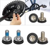 Maxbell 2x Bike Hex Crank Arm Fixing Bolts 8mm Easy to Install Bottom Bracket Screws 2.6cmx1.9cm Chrome Plated Steel