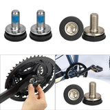 Maxbell 2x Bike Hex Crank Arm Fixing Bolts 8mm Easy to Install Bottom Bracket Screws 2.6cmx1.9cm Chrome Plated Steel