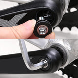 Maxbell 2x Bike Hex Crank Arm Fixing Bolts 8mm Easy to Install Bottom Bracket Screws 2.6cmx1.9cm Chrome Plated Steel