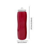 Maxbell Squeeze Water Bottle 950ml Squeezable Sports Bottle for Travel Hockey Adults Red