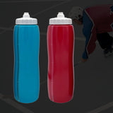 Maxbell Squeeze Water Bottle 950ml Squeezable Sports Bottle for Travel Hockey Adults Red