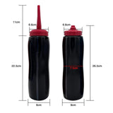 Maxbell Squeeze Water Bottle 950ml Squeezable Sports Bottle for Travel Hockey Adults Red
