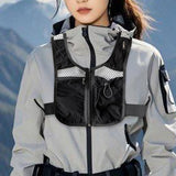 Maxbell Running Vest Bag Running Gear Breathable Chest Pack Mobile Phone Chest Bag Black