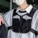 Maxbell Running Vest Bag Running Gear Breathable Chest Pack Mobile Phone Chest Bag Black