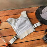 Maxbell Running Vest Bag Running Gear Breathable Chest Pack Mobile Phone Chest Bag Gray