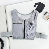 Maxbell Running Vest Bag Running Gear Breathable Chest Pack Mobile Phone Chest Bag Gray