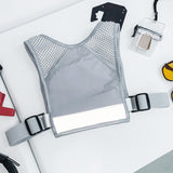 Maxbell Running Vest Bag Running Gear Breathable Chest Pack Mobile Phone Chest Bag Gray